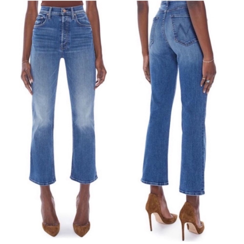 Mother The Tripper High Waist Ankle Bootcut Jeans in Healing Jar Size 28